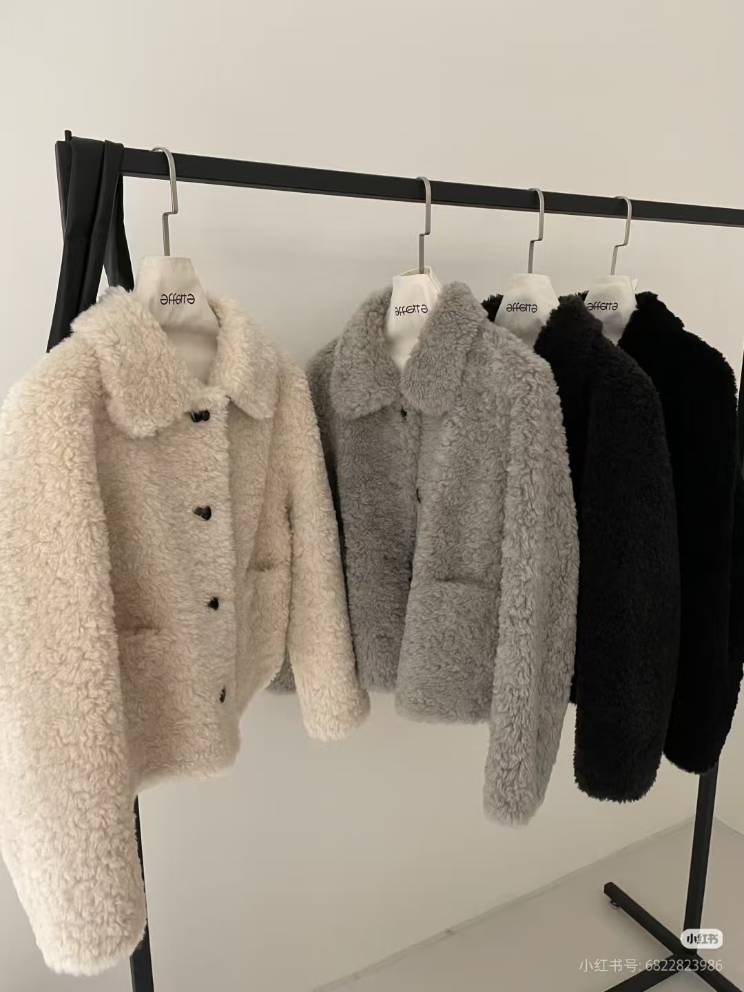 （非图片款  ）  翻领长袖休闲大衣短外套慵懒风宽松型短款