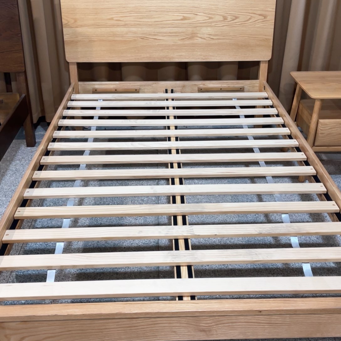 木原木色大板床2米乘1.2样品