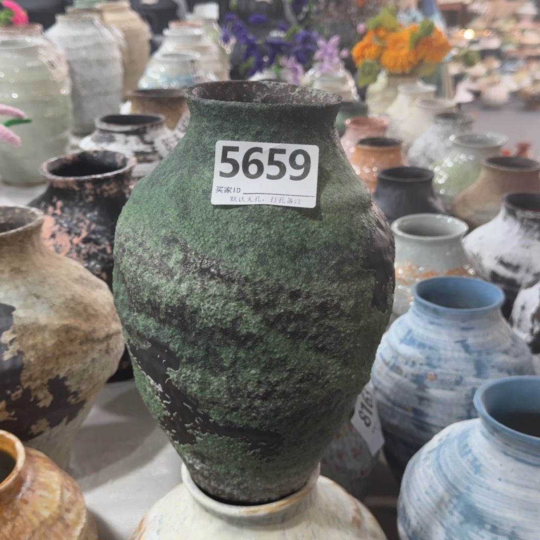 小***西陶摆件景德镇高温花瓶编码5659高28口8默认无孔
