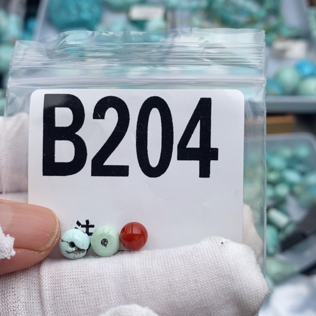 未镶嵌卡6老型一对南红玛瑙