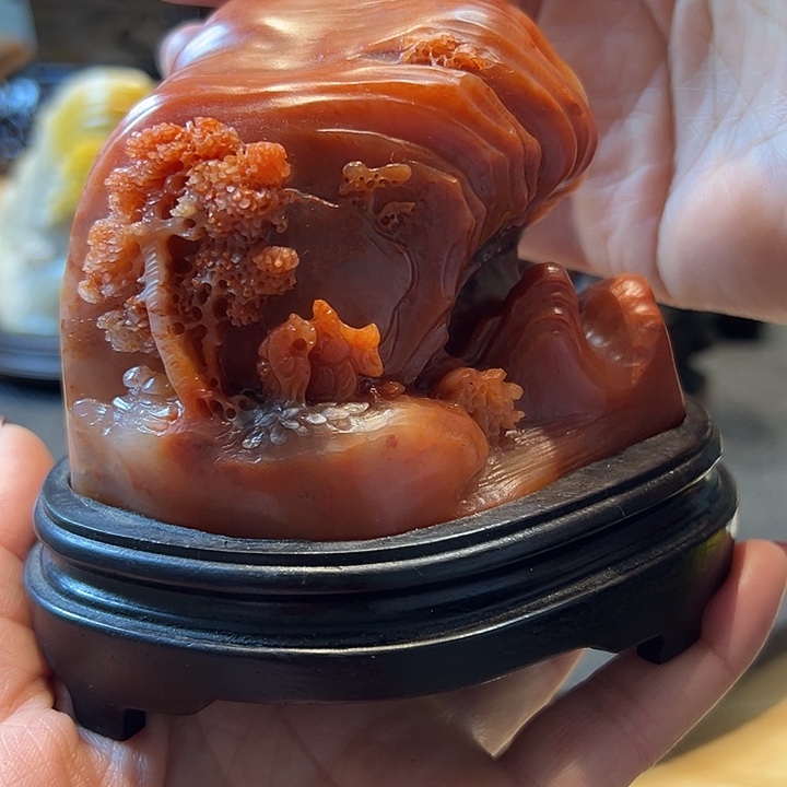 军***寿山石富贵山居图