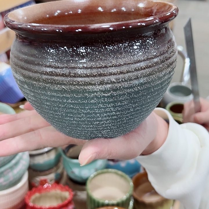 有孔.凑满10元发货多肉陶瓷花盆！