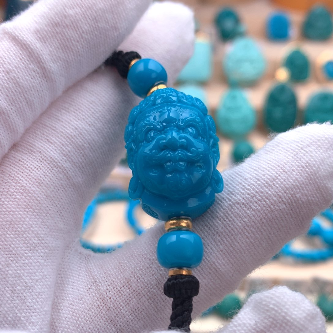 18K金镶嵌绿松石配饰盐*虾