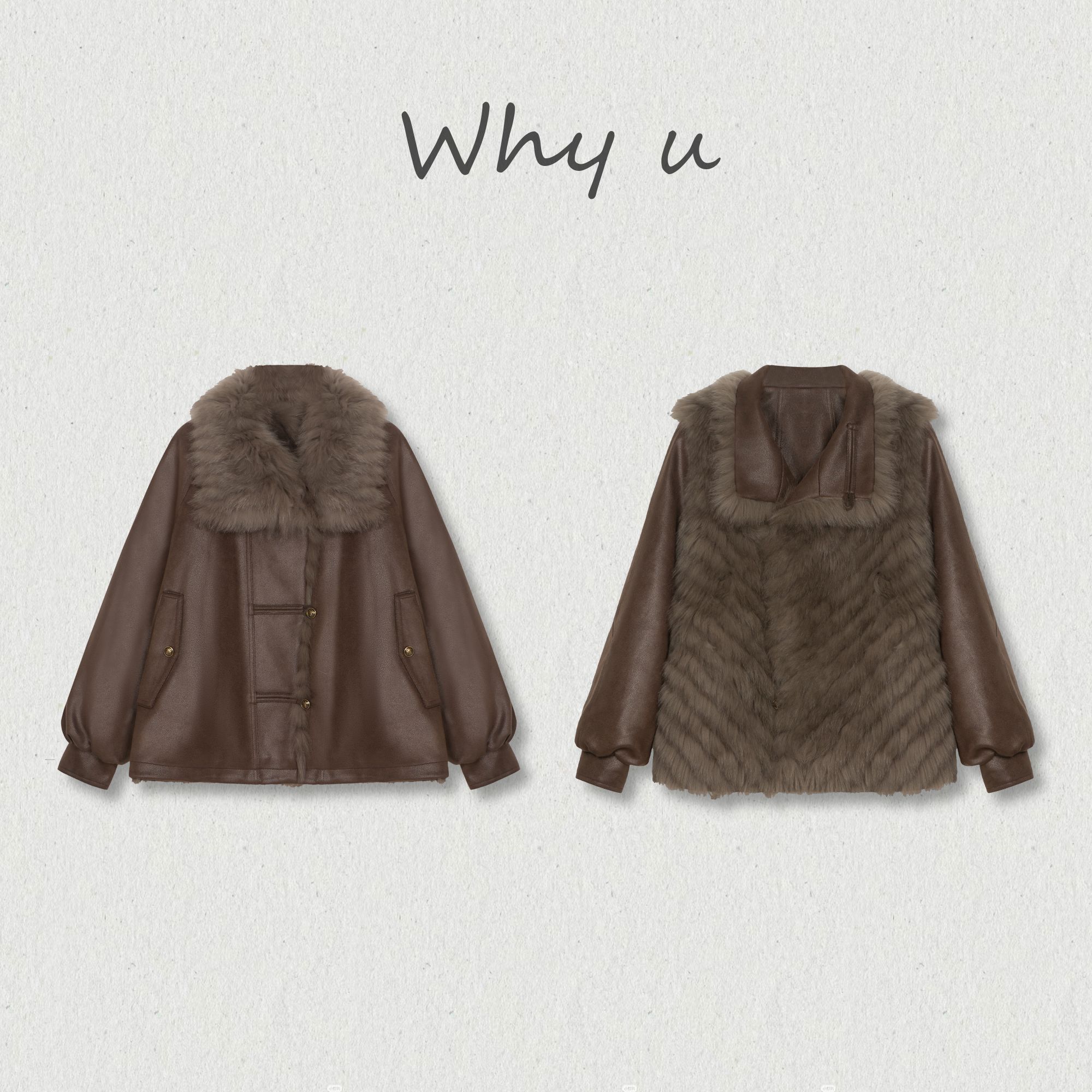 WHY U-25AW冬季两面穿狐狸毛派克服大衣外套【涟一】