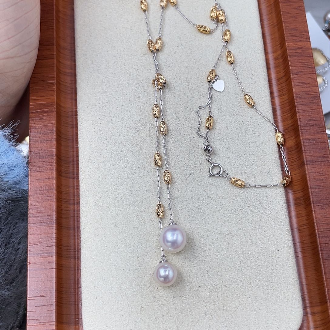 颈饰银S925镶嵌海水珍珠