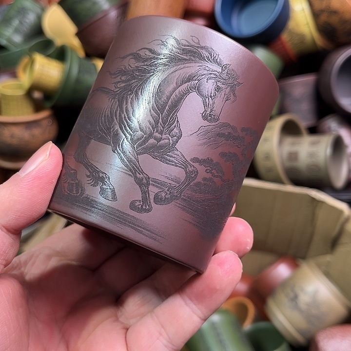 紫砂茶杯全手工紫砂主人杯