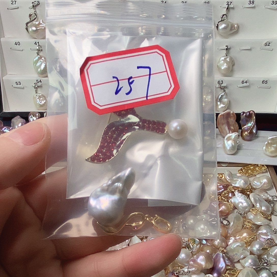 淡水珍珠吊坠银S925镶嵌