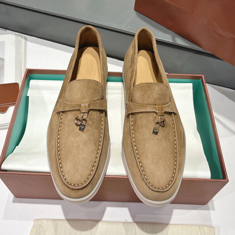 轻质圆头一脚蹬低帮薄款休闲豆豆鞋乐福鞋平跟低跟