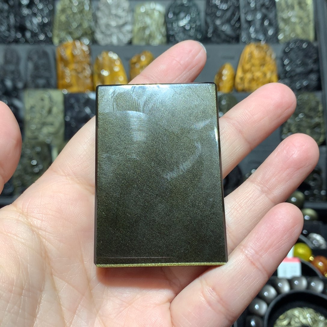 黑曜岩吊坠(赠链)未镶嵌