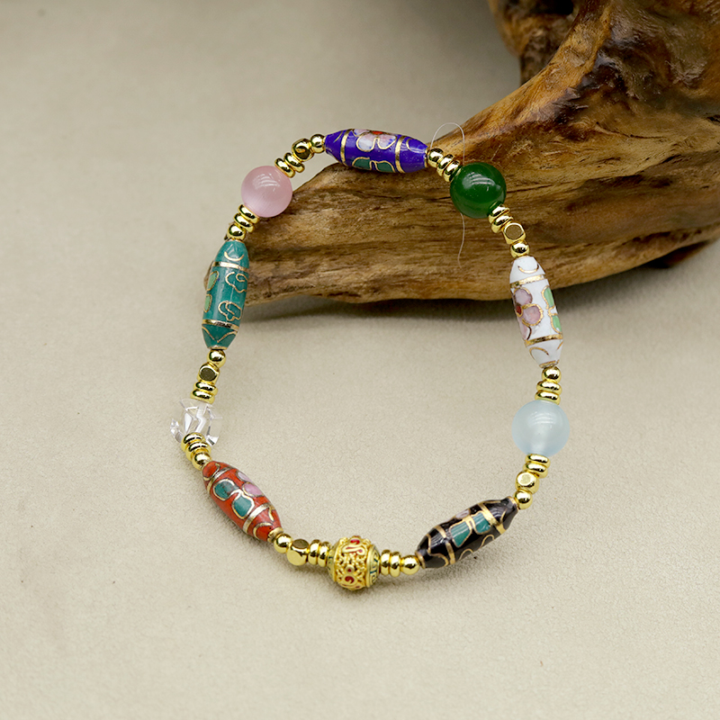 ZQ非遗景泰蓝竹节多宝手串