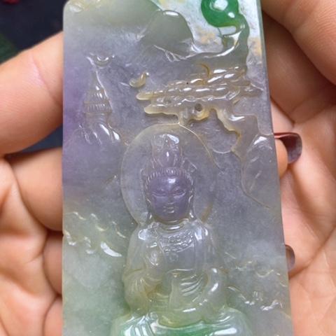 白玉菩提吊坠摆件