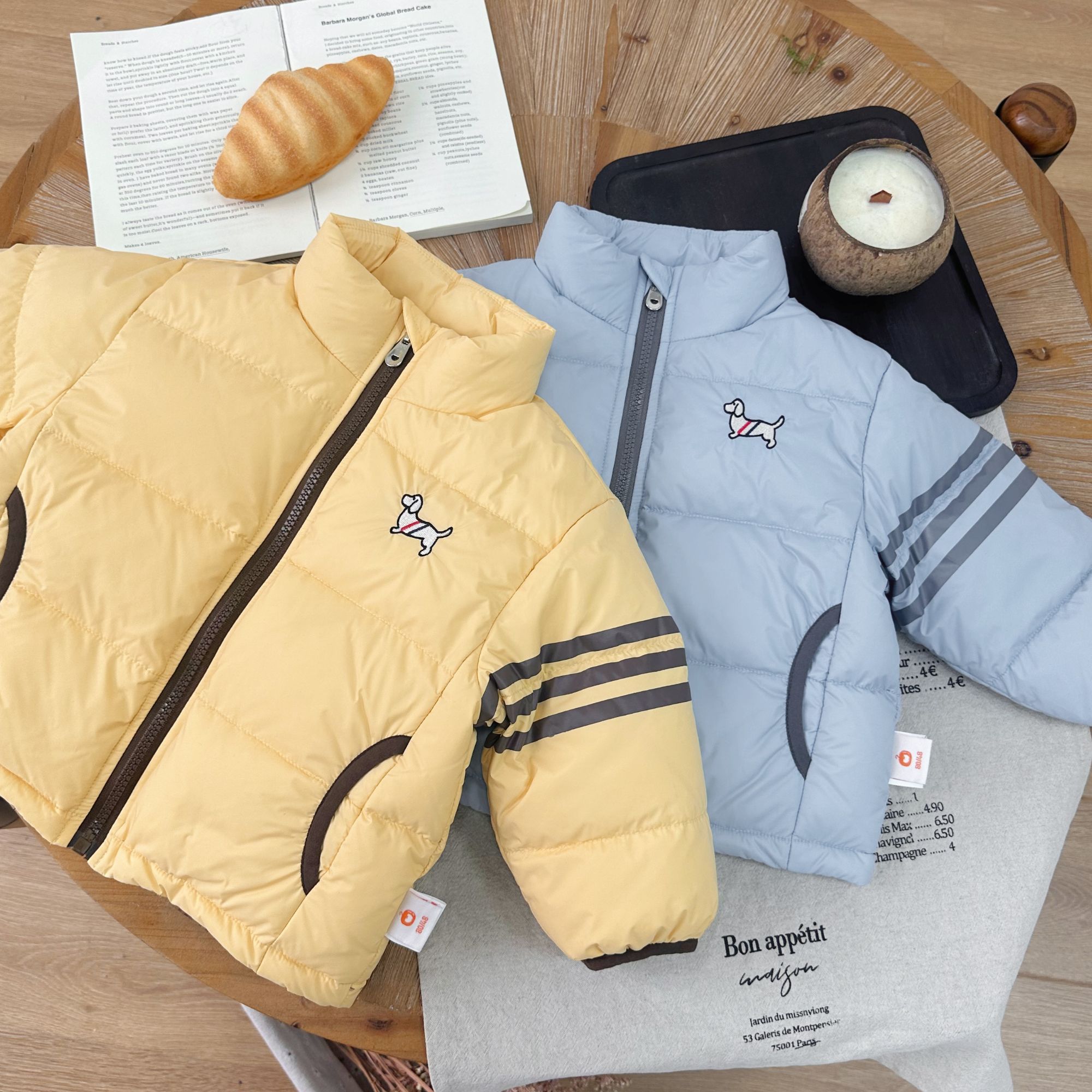 【海盐可露丽】DW255513橘止皮男童25冬安心绒90白鸭绒羽绒外套