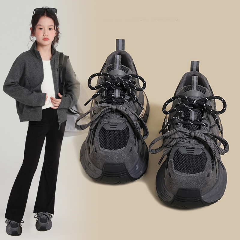 女童运动鞋2025秋冬新款中大童加绒保暖二棉老爹鞋6-12岁儿童鞋子