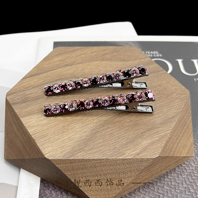 【LXX靓西西】6220 优雅风乌梅子酱时尚休闲6厘米鸭嘴夹一对装