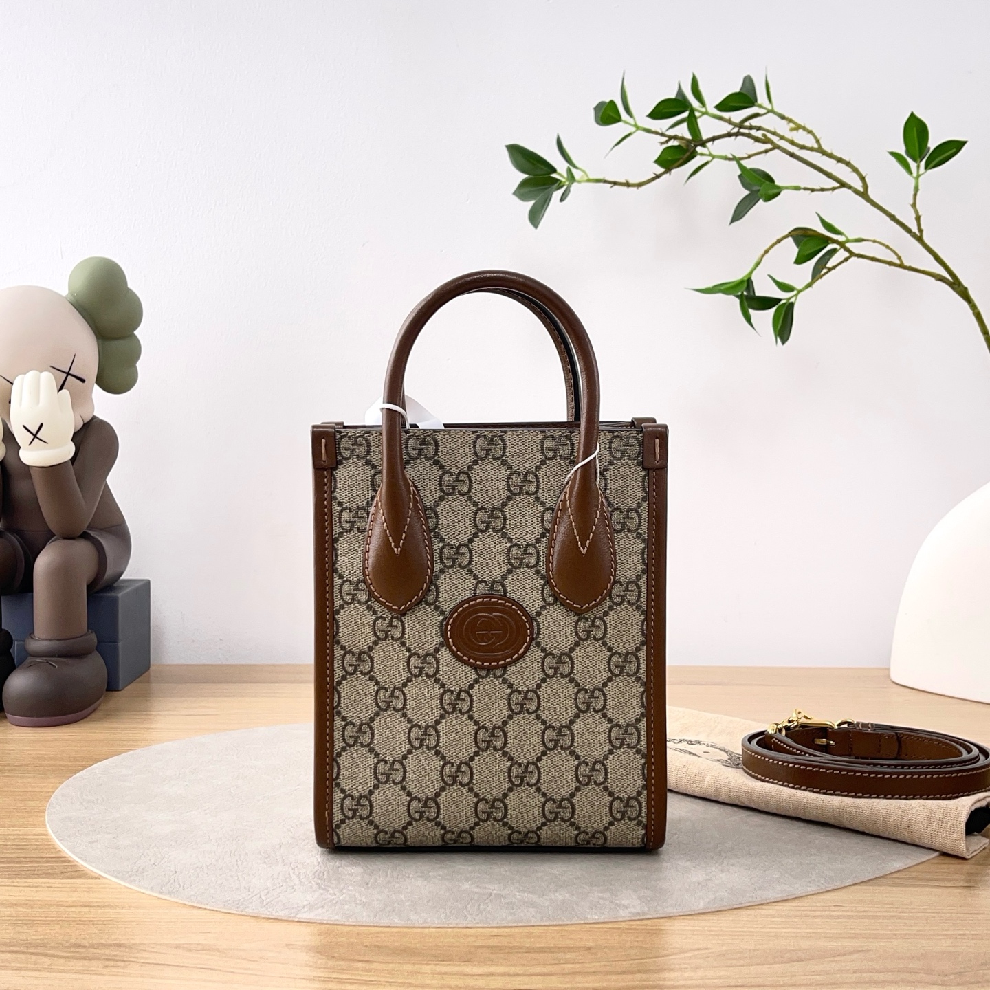95新 GUCCI/古驰 【九筒奢品】乌木色琴谱/单肩包/5358