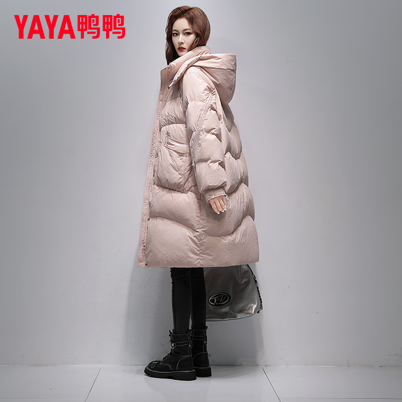 鸭鸭品牌正品羽绒服中长款加厚保暖冬季时尚休闲户外过年高级感