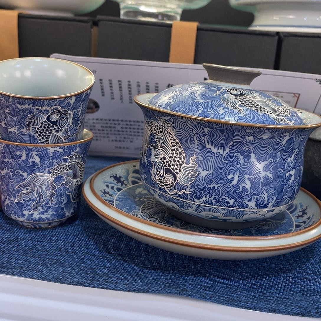 陶景德陶瓷盖碗茶具