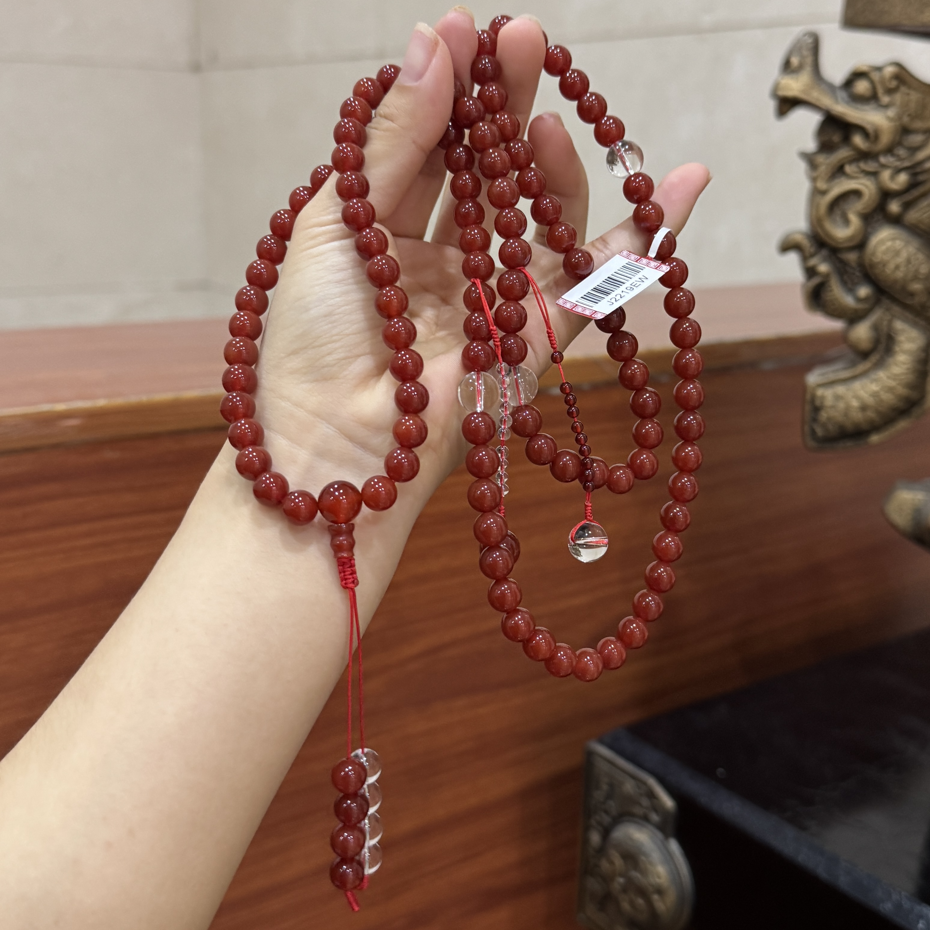朱韵·天然8mm红玛瑙108佛珠