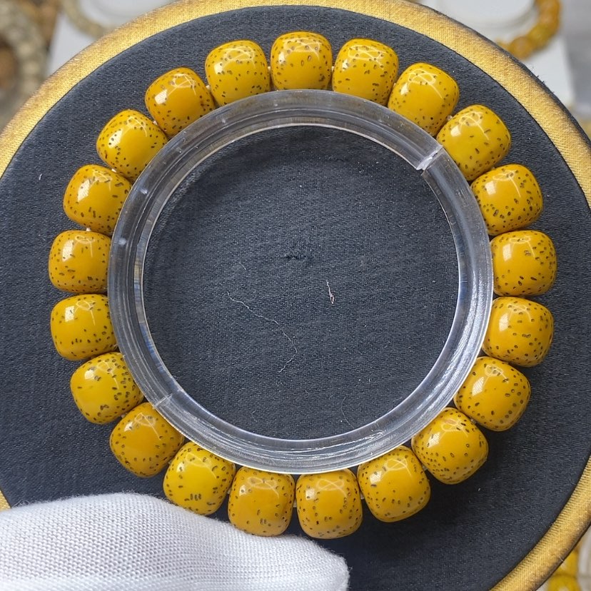 【闪购商品】星月菩提手串得**意鸡油黄卡11尺寸