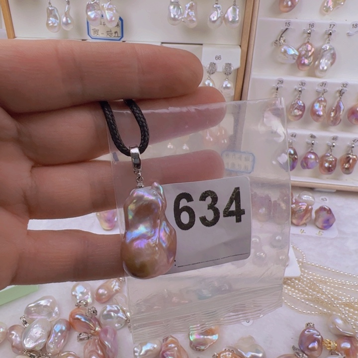 淡水珍珠银S925镶嵌颈饰