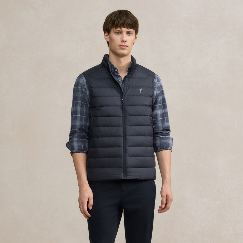 【可收纳设计】POLOWALK25新款男时尚休闲便携保暖排骨羽绒马甲