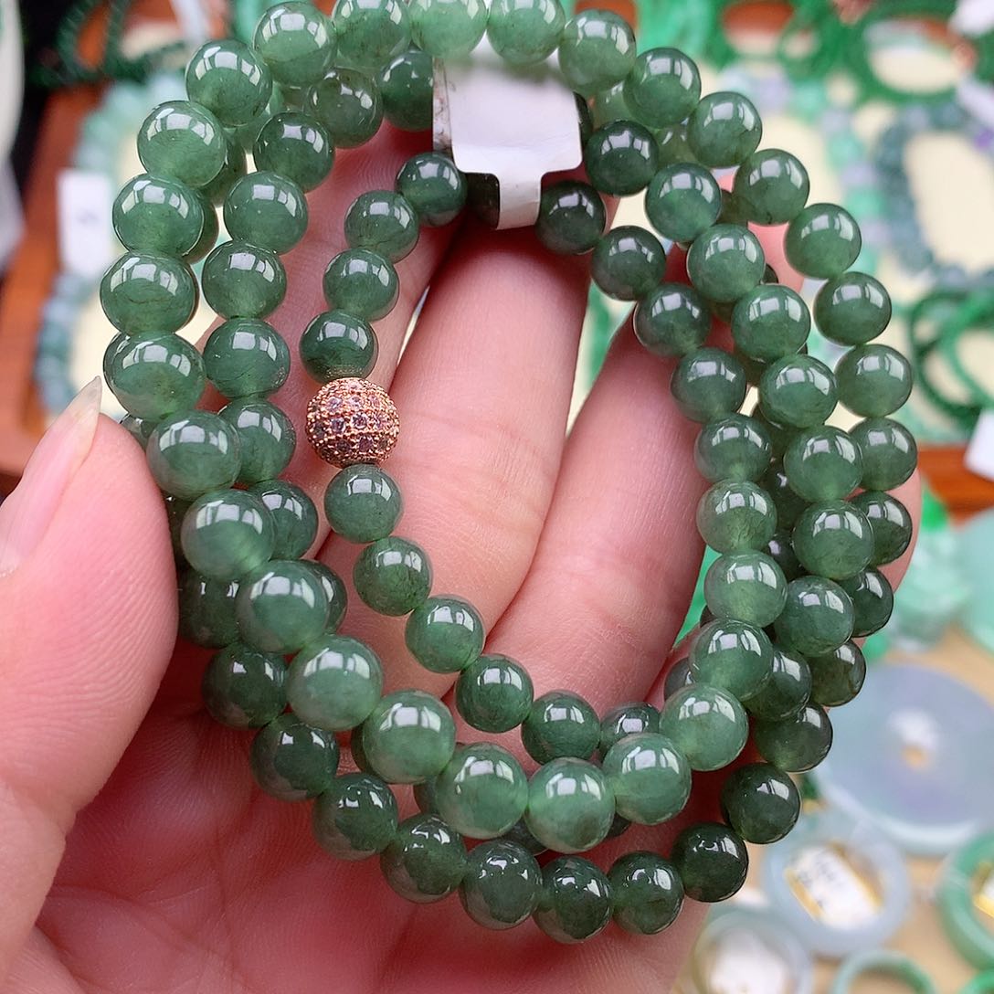 翡翠未镶嵌项链项链