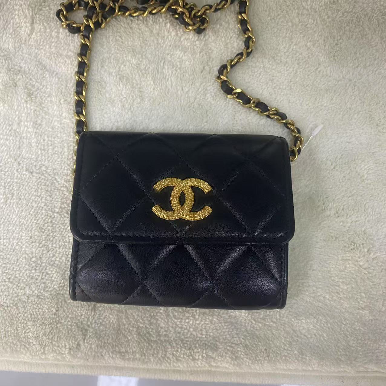 99新 Chanel/香奈儿 香奈儿 小卡包黑金