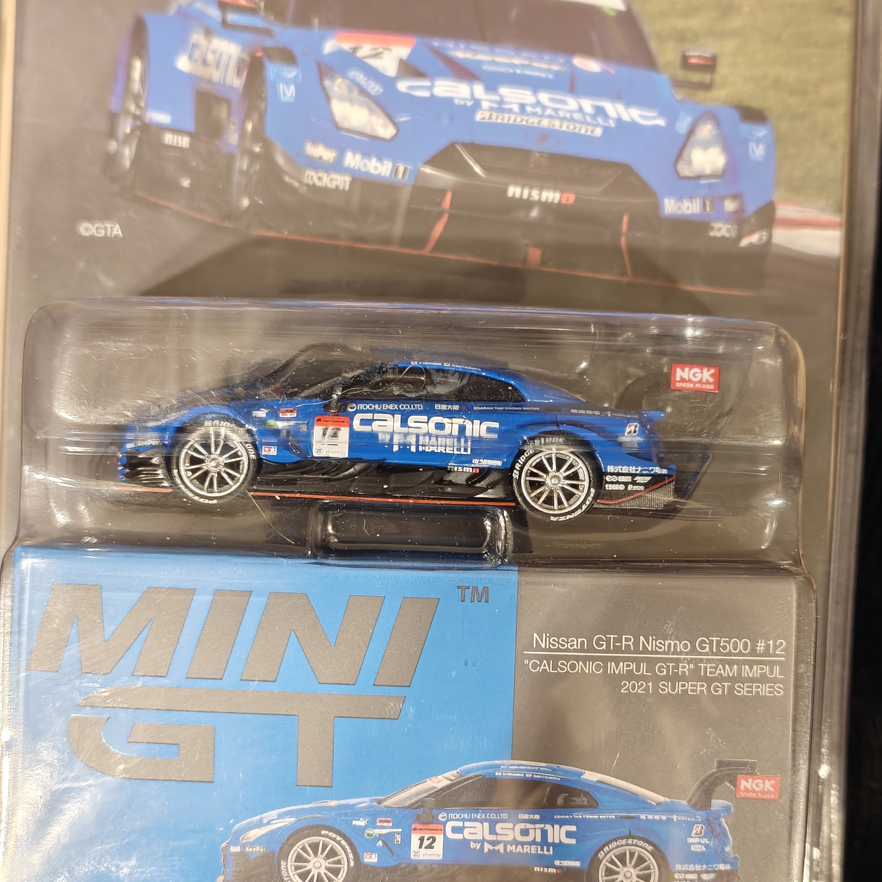 minigt日产Gtr GT500 1:64合金车模编号636挂卡