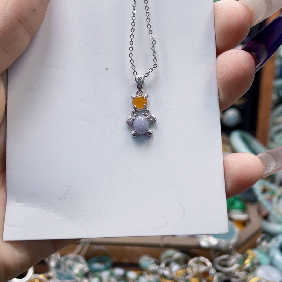 翡翠颈饰未镶嵌天然翡翠Ａ货