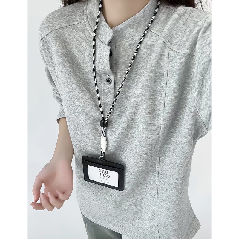 POLO衫亨利领长袖t恤男秋季解构拼接设计感正肩打底衫春秋款卫衣