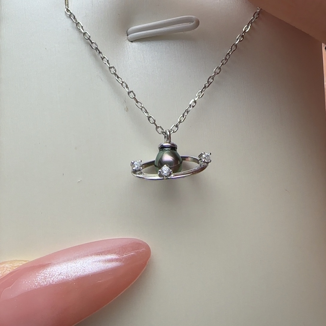 海水珍珠颈饰银S925镶嵌