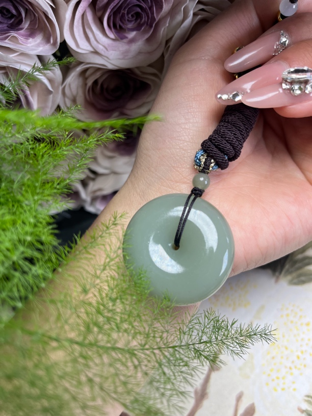 和田玉平安扣挂件吊坠