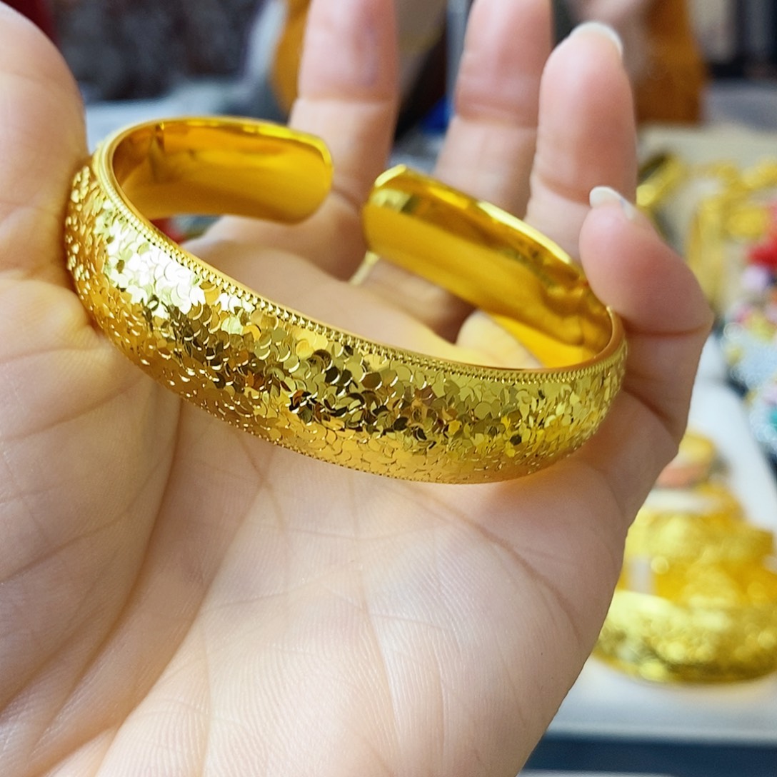 纯铜合金000，14N开口龙鳞手镯