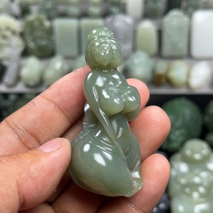 和田玉把件未镶嵌溪*