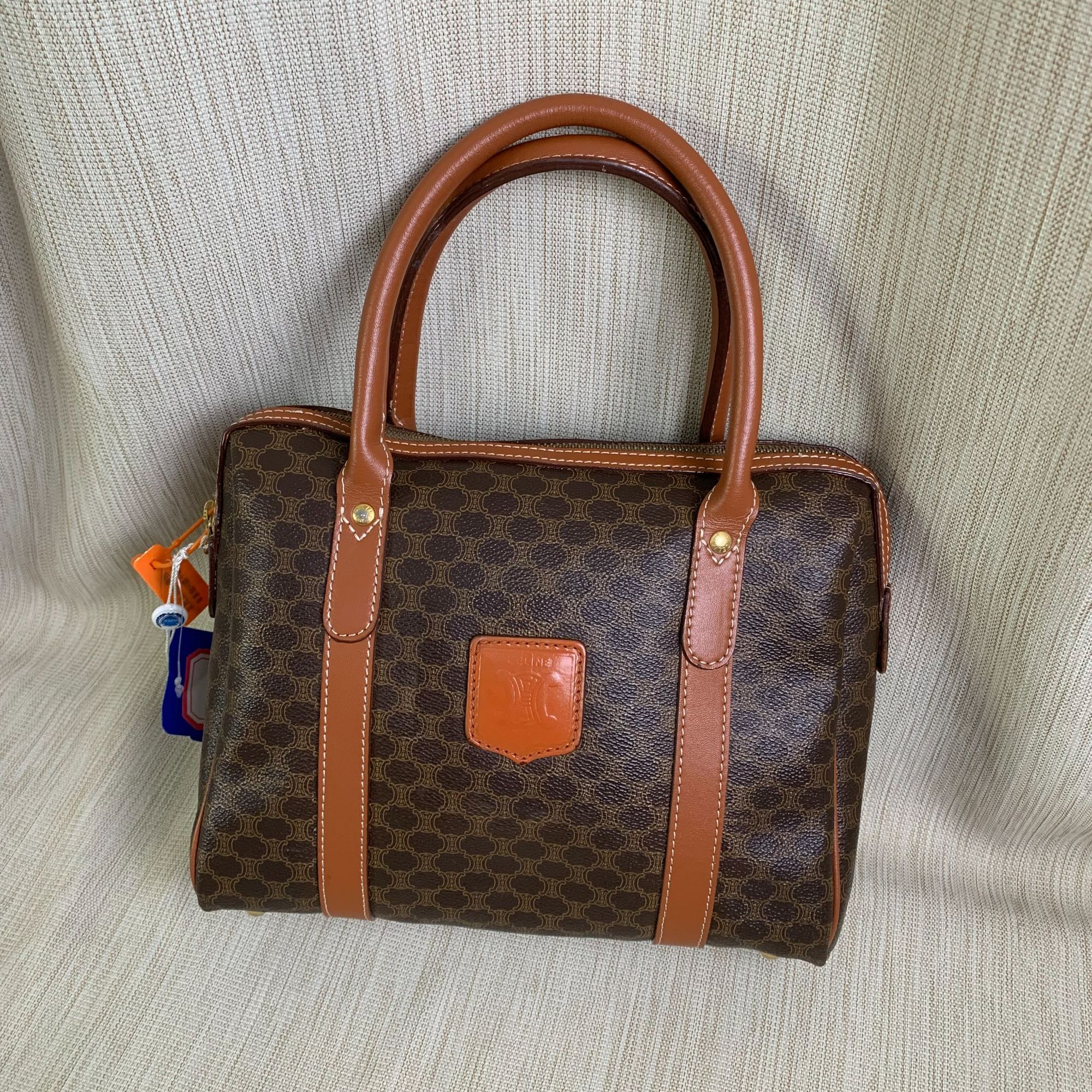 95新 Celine/思琳 老花手提枕头包/F3WJ01414030/4030/xfp