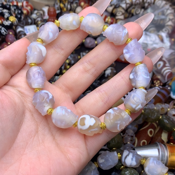 玛瑙/玉髓未镶嵌发一条