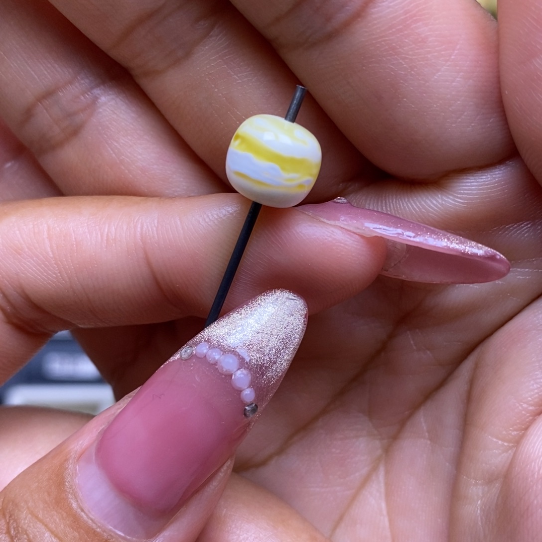 蜜蜡未镶嵌珠宝奇石漆白橘金妖花老型9.5*8.6mm