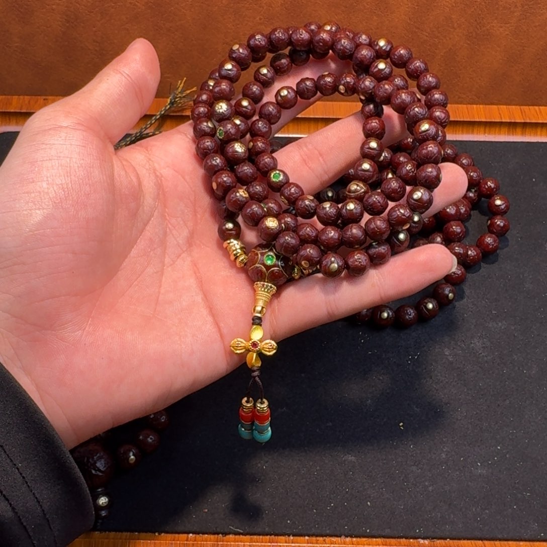 吊坠凤眼菩提镶嵌满108 9+