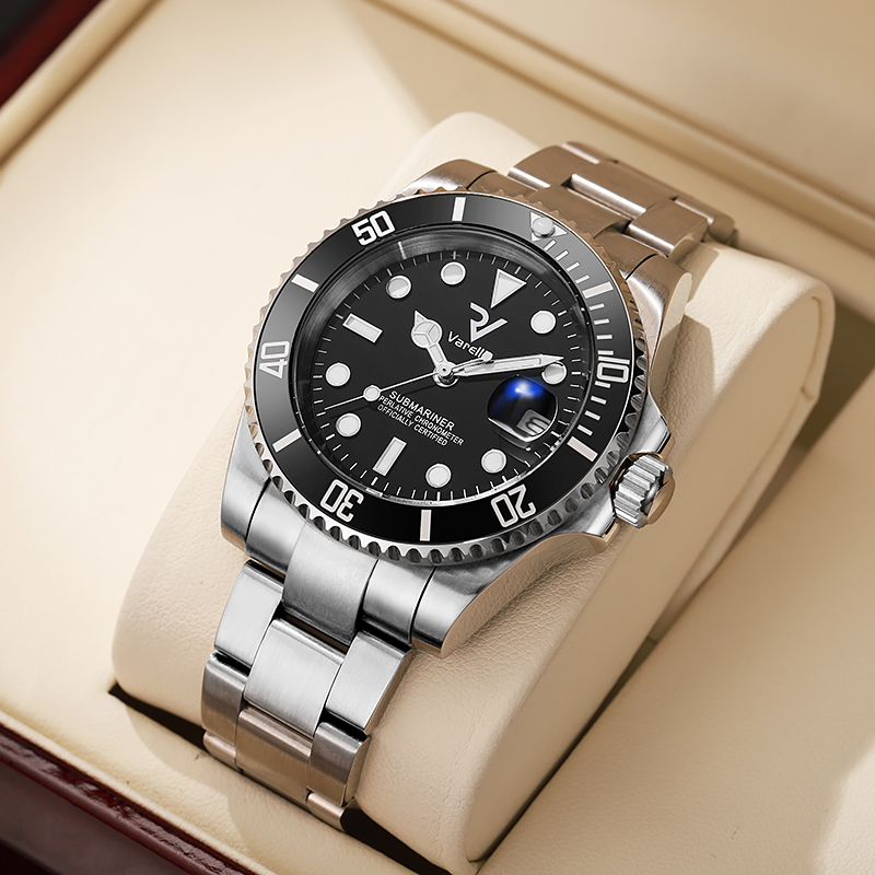 22黑鬼潜航夜光防水高档经典商务自动机械男士腕表男款表