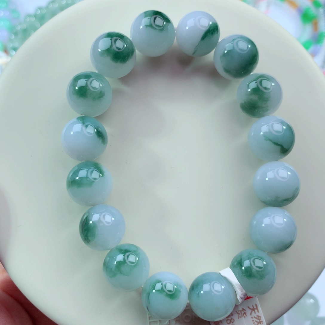 翡翠未镶嵌手链卡12.8