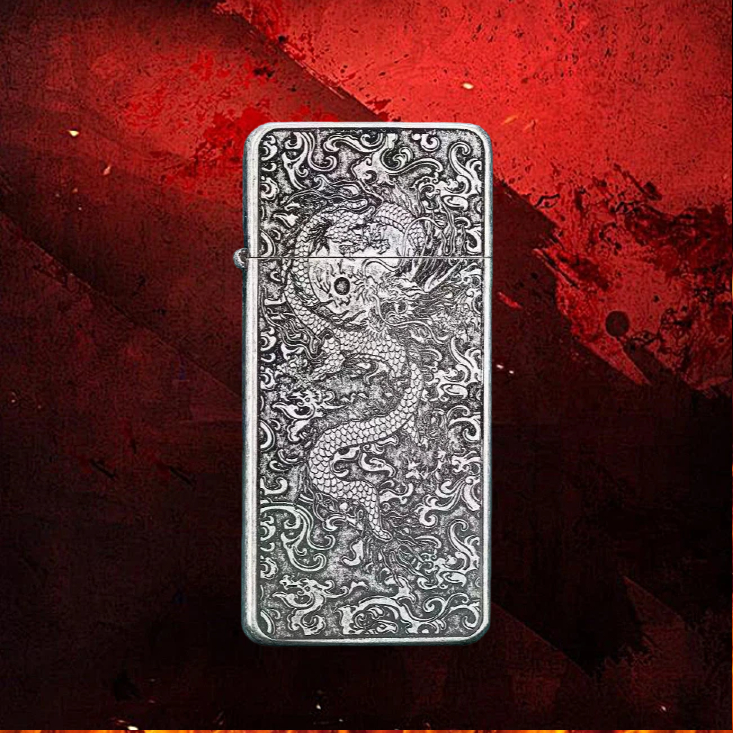 ZORRO 古银祥云龙防风打火机