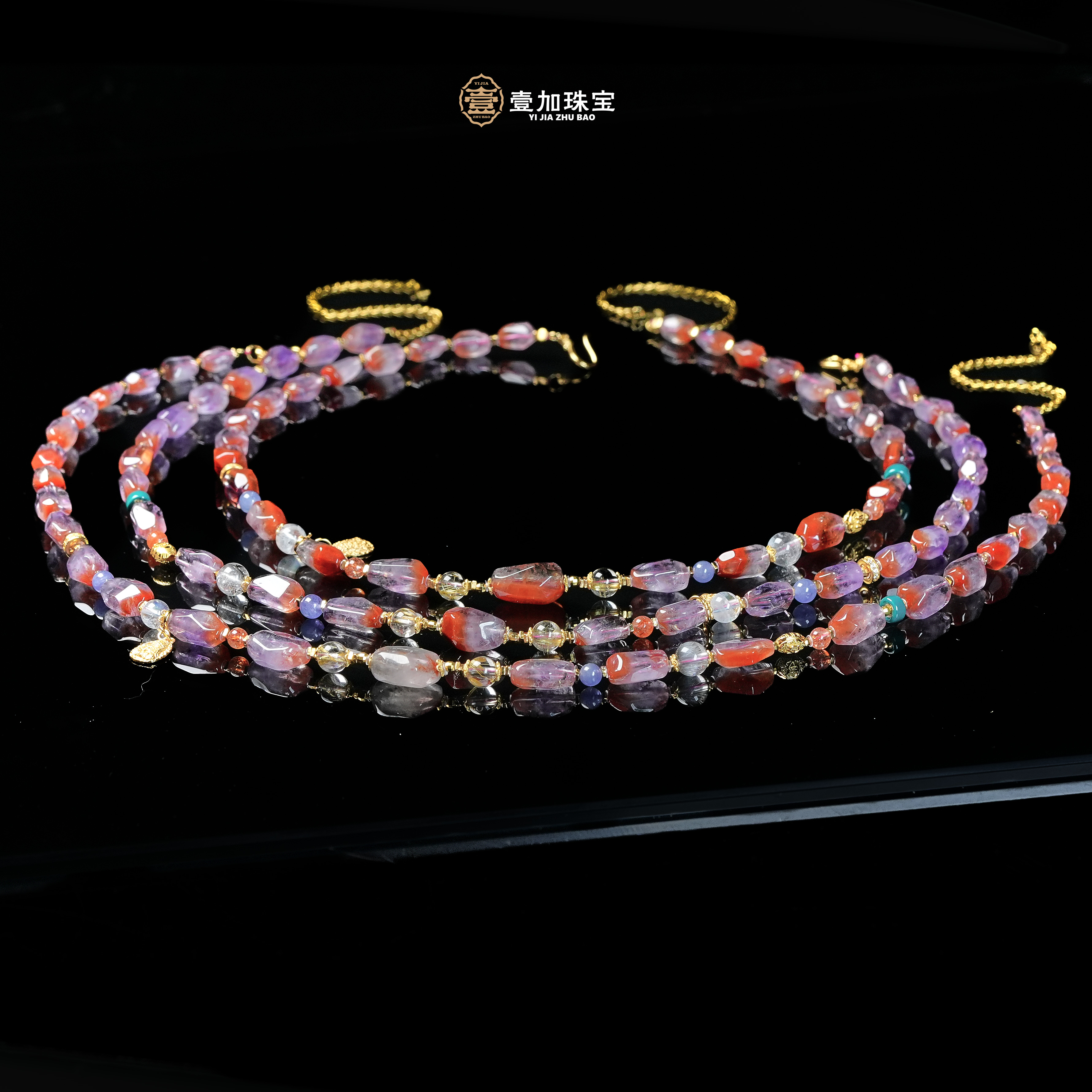 壹加师姐｜诸X退散随型荆棘玫瑰水晶多宝项链多样性发一7840n