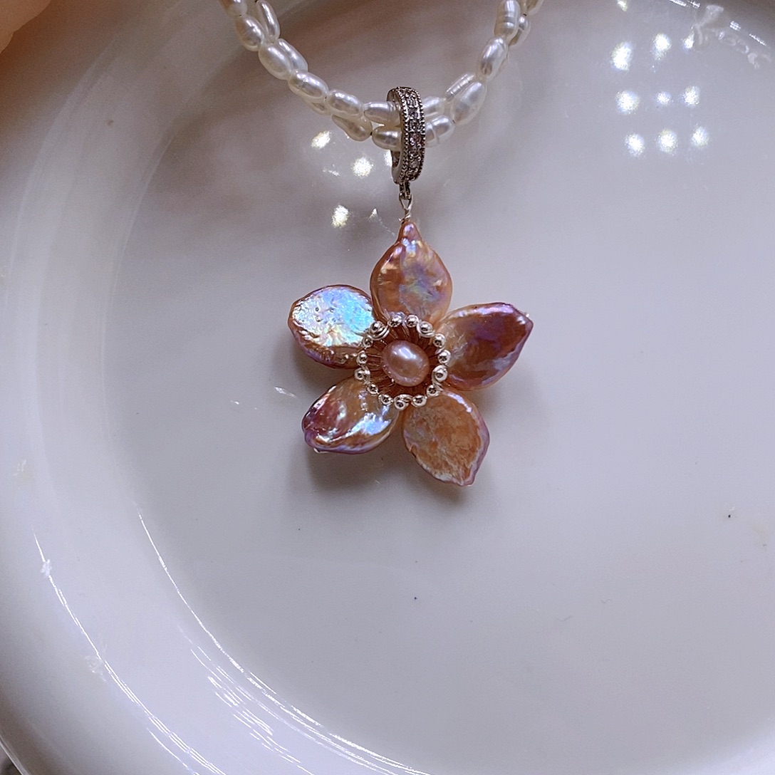 淡水珍珠耳饰银S925镶嵌