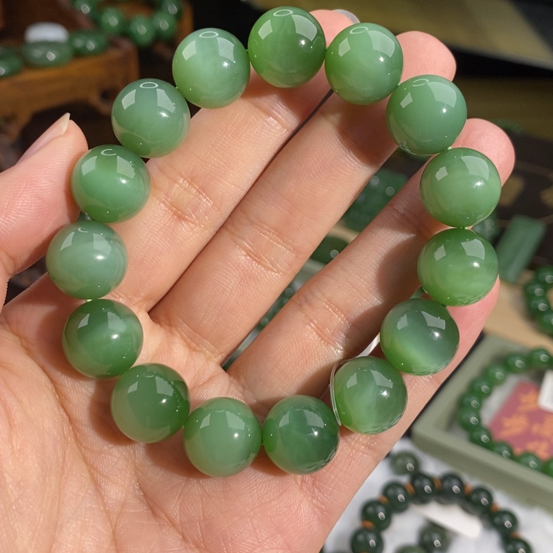 和田玉（碧玉）手链未镶嵌