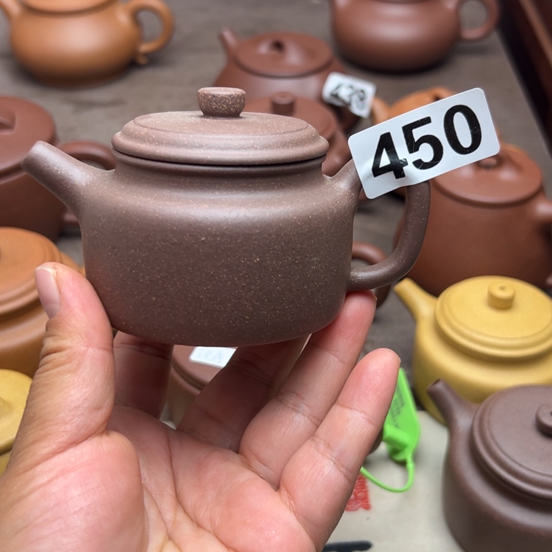 听***歌茶壶紫砂紫泥半手工150cc左右