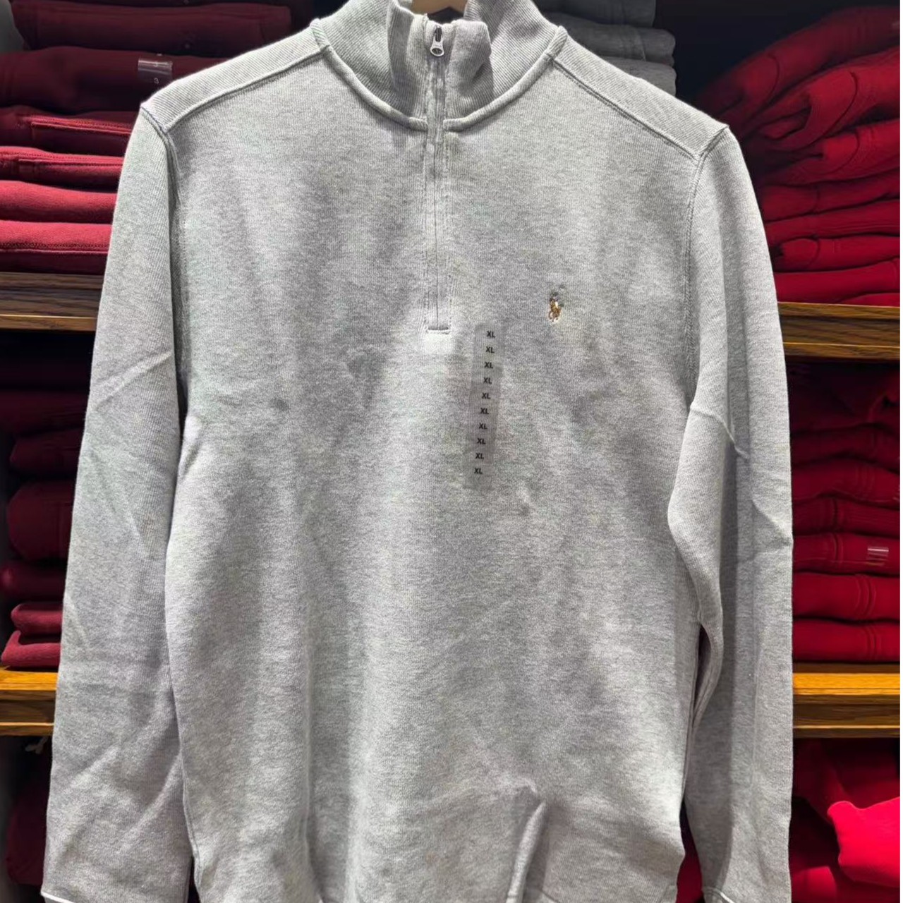 奥莱拉夫劳伦半拉链针织衫16-20岁（女士穿好看）