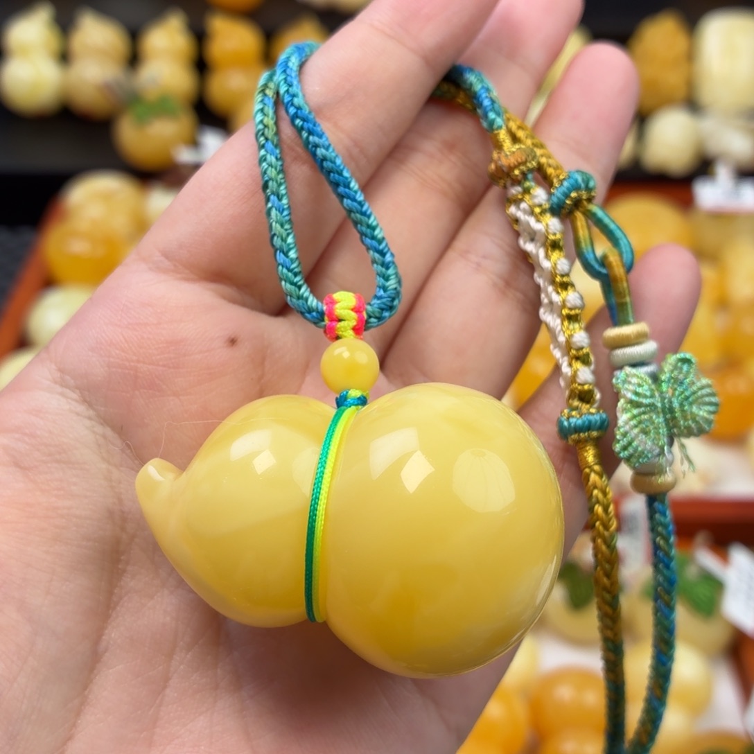 蜜蜡未镶嵌毛衣链蜜蜡