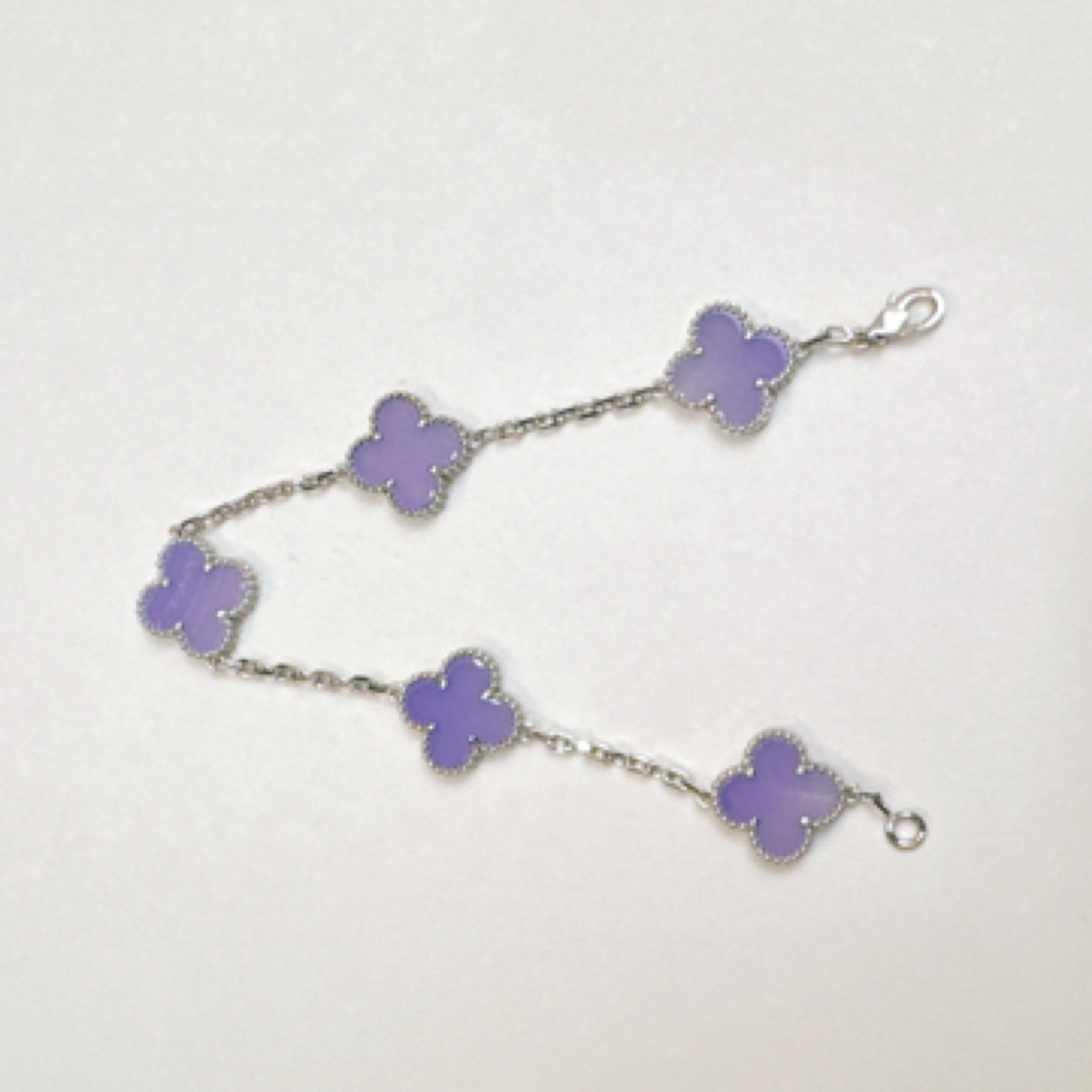 18K金紫玉髓15mm大五花手链