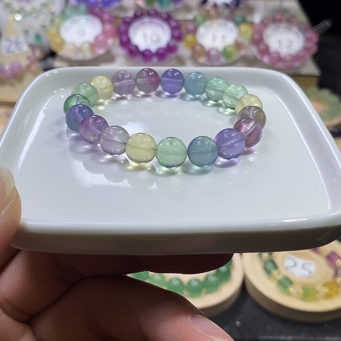 萤石手链未镶嵌马卡龙10mm