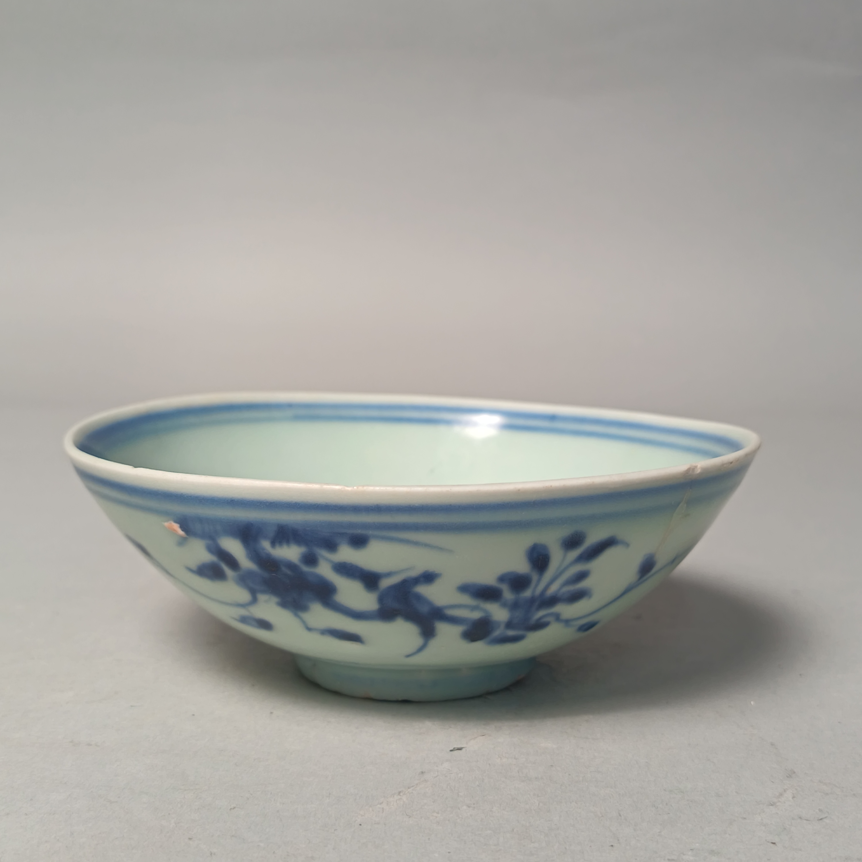 【010022469】 BJ 明弘治 青花花卉碗